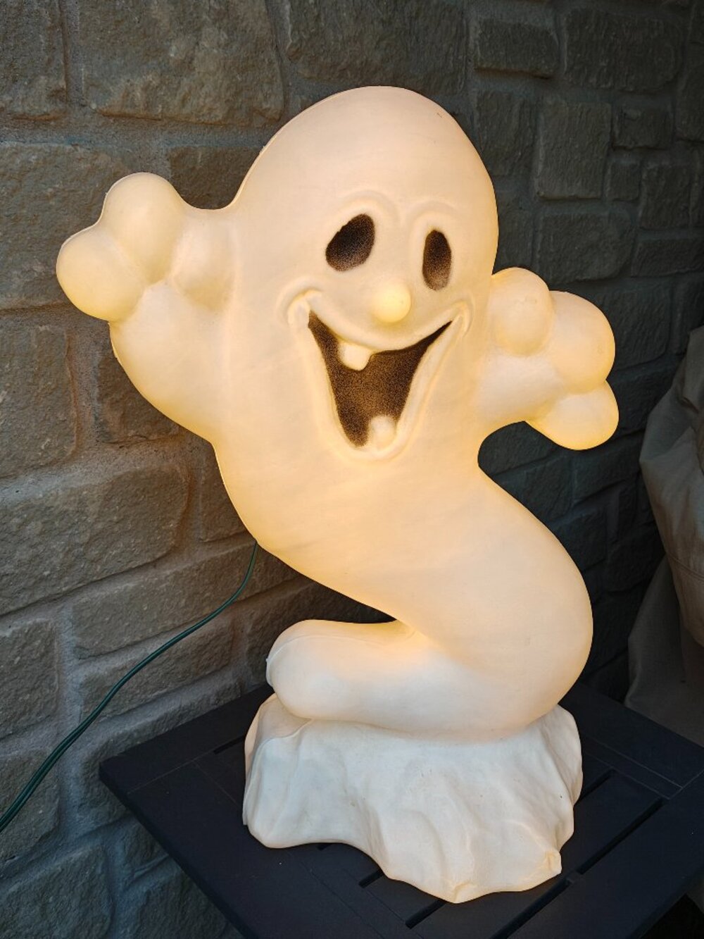 Vintage Lighted Ghost Blow Mold Halloween 1990s Retro Decor